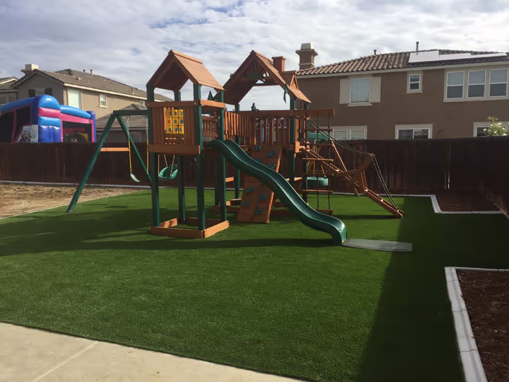 Residential Playground Installation Astroturf Installation Concrete Flatwork — photo 1